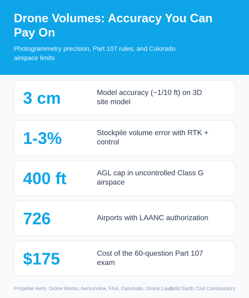 Drone Volumes: Accuracy You Can Pay On